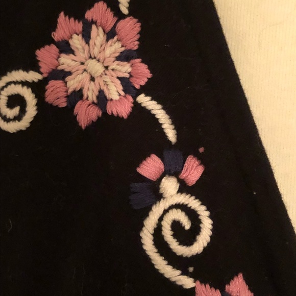 Inc. Long Sleeve Embroidered Black Shirt (sz M) - Picture 2 of 3